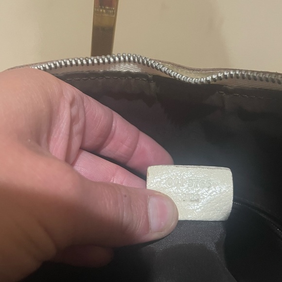 Vintage Gucci Neutral Canvas and White Leather Hobo/Shoulderbag - Picture 8 of 13